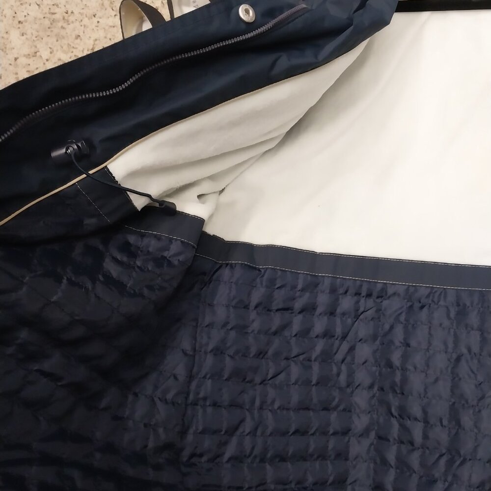 3304 Size XL Bass Lined Navy Blue Hooded Winter Coat - Picture 4 of 10